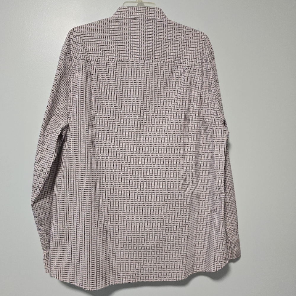 Men's 2XL Black Peach Stretch Modern Fit Long Sleeve Button-Down Shirt - Picture 4 of 9